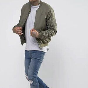 Criminal Damage Canvas MA1 Bomber Jacket Coat